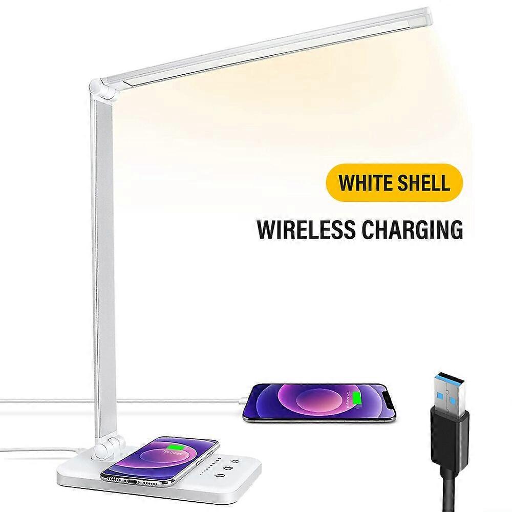 52LED Wireless Rechargeable Desk Lamp 5 Colors Stepless Dimming Touch USB Powered Reading Eye Protection with Timer Desk Lamp