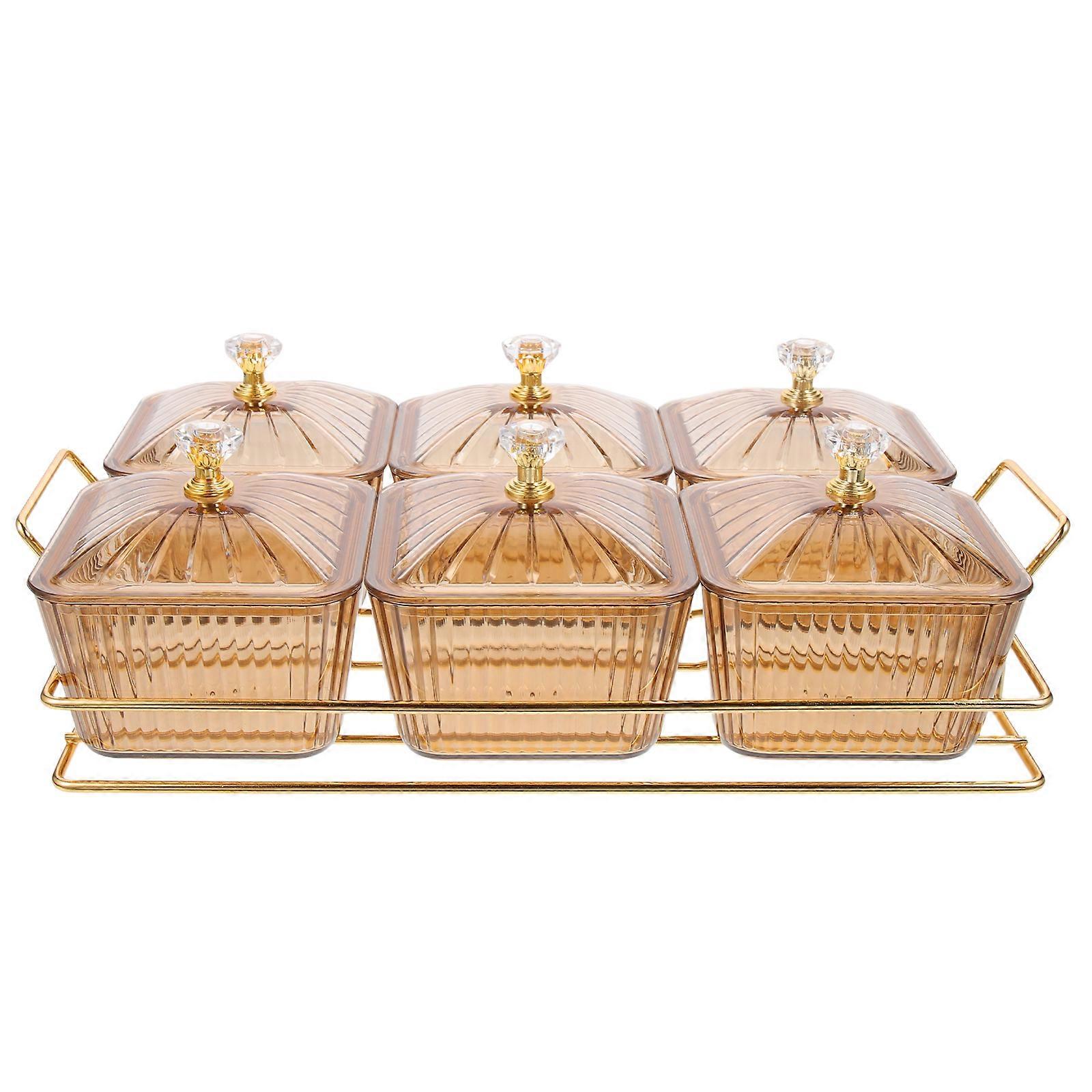 1 Set Snacks Dish Serving Platter Appetizer Plate with Tray for Party Wedding