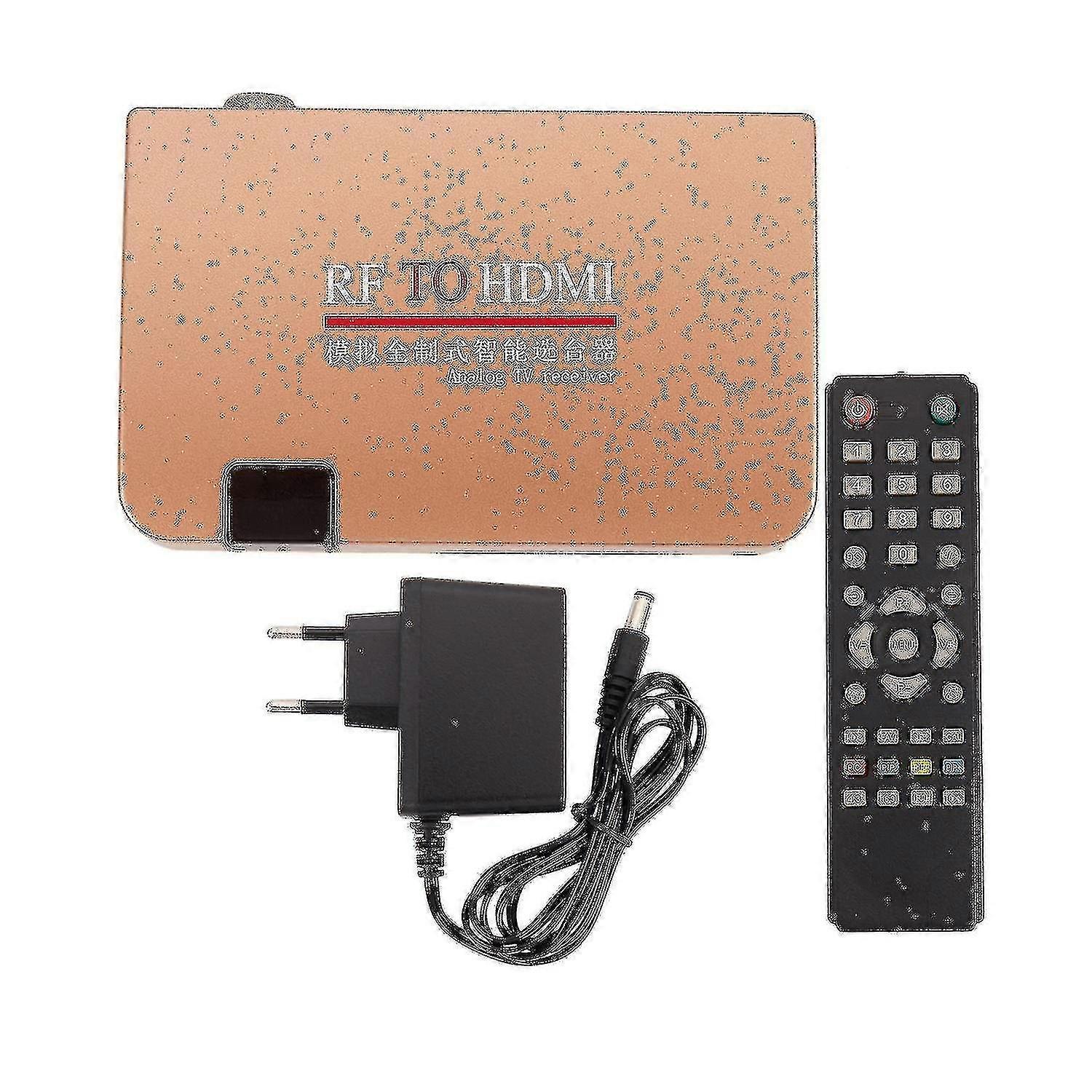 Rf Till HDMI-omvandlare Adapter Analog Mottagare Analog Tv-box Digital Box Fjärrkontroll EU-kontakt Yalo