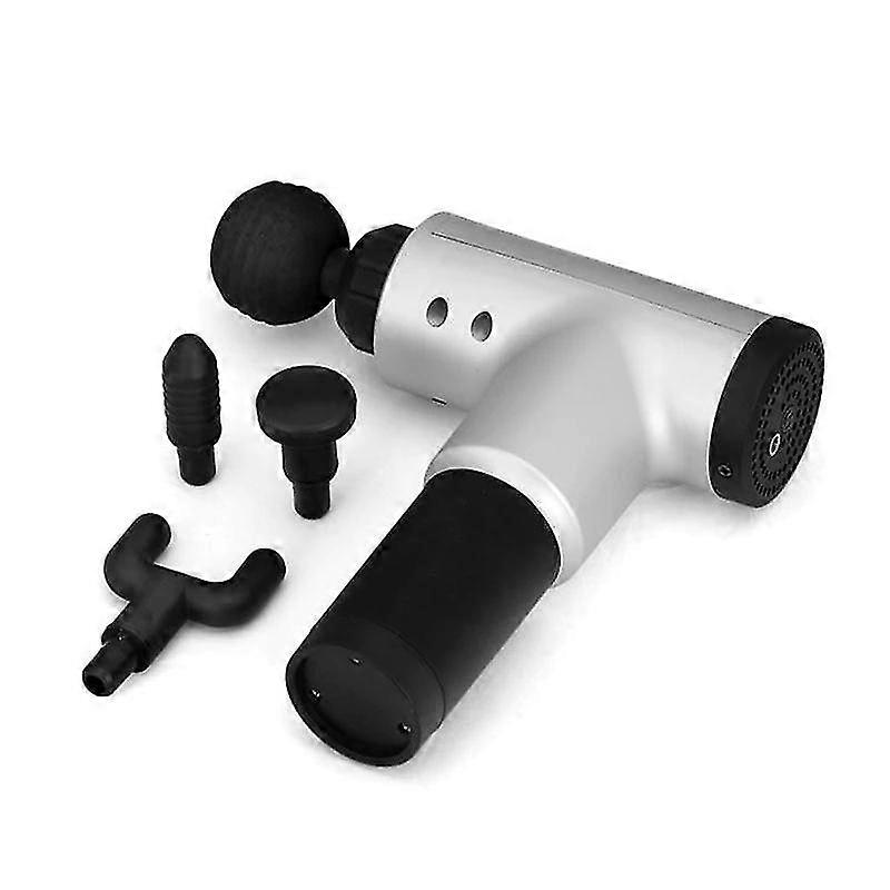 Massage Gun Muscle Tissue Massager Electric(Silver)