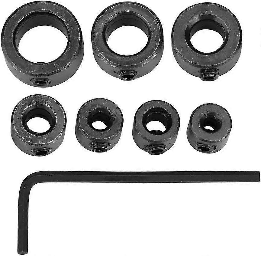 Woodworking Tools: 7 Depth Stops Collars with Hex Wrench