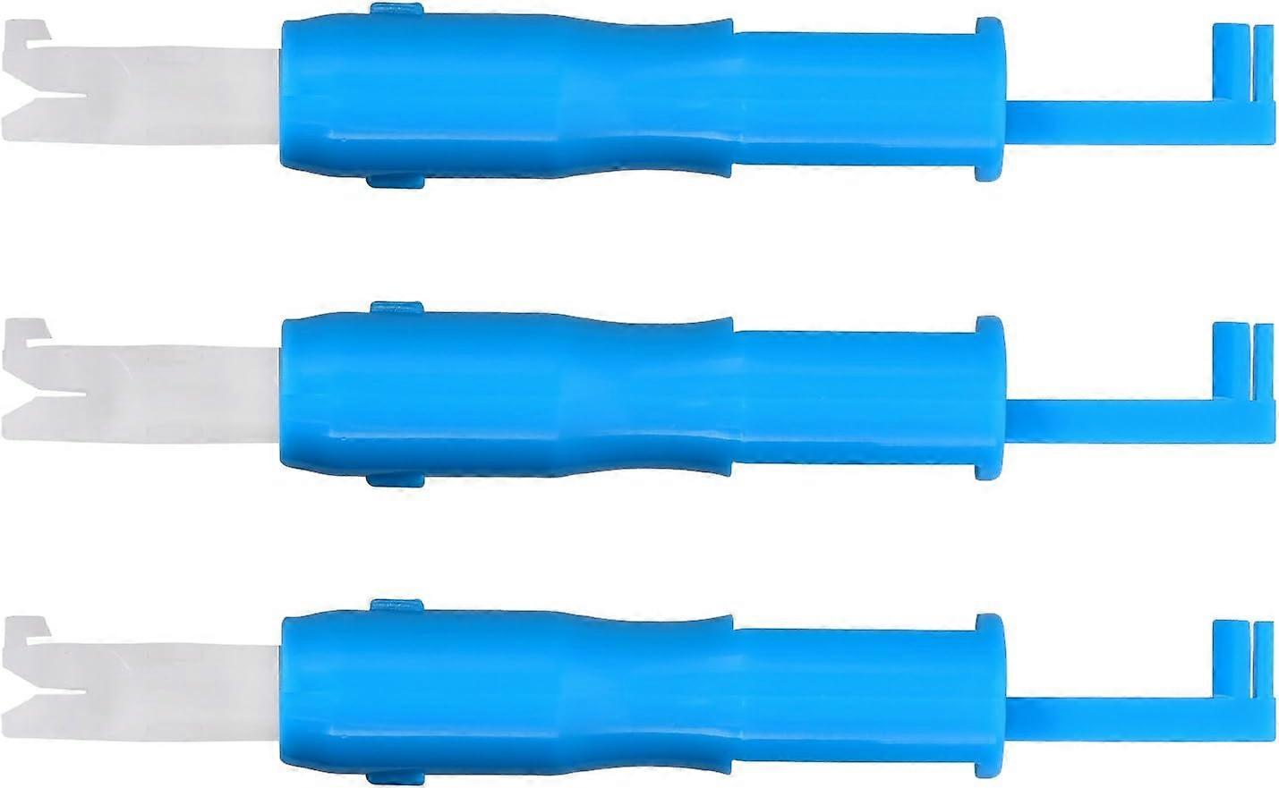 3 Pieces Sewing Needle Inserter Automatic Needle Threader Bodkin Threading Tool for Sewing Machine