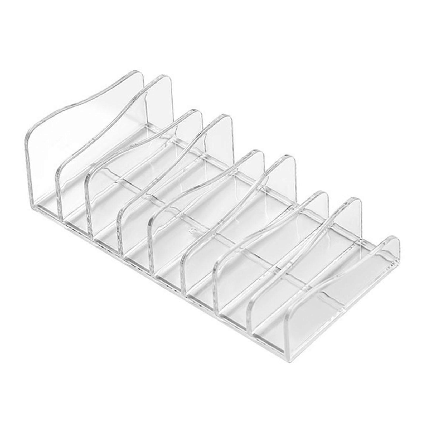 Eyeshadow Palette Storage Rack Transparent Multi Compartments Thick Large Capacity Non-slip Bathroom Dorm Desktop Cosmetic Organizer Jikaix