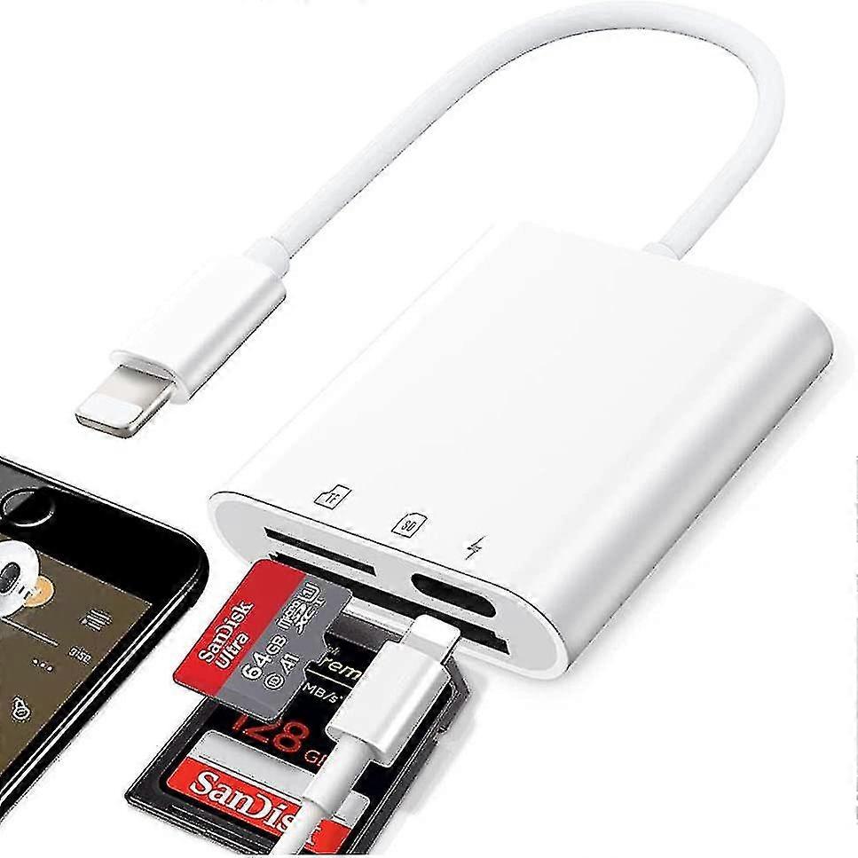 Sd Card Reader For Iphone Ipad 3 In 1 Memory Card Reader Plug And Play Micro Sd Card