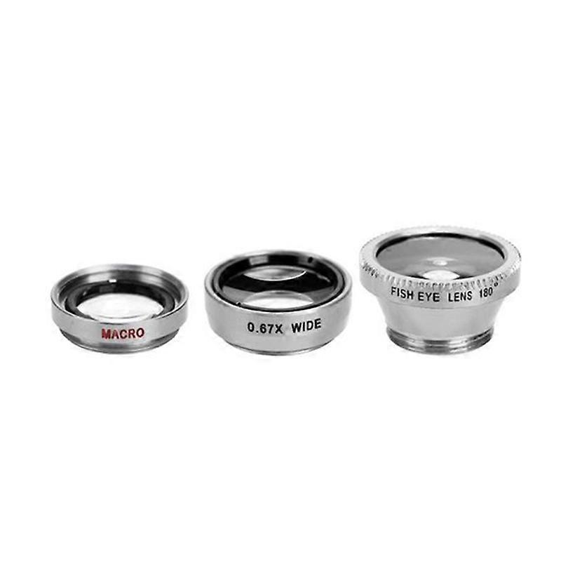 3 in 1 Mobile Phone Camera Fish Eye Macro Super Wide Angle Lens Kit with Clip JIKAIX