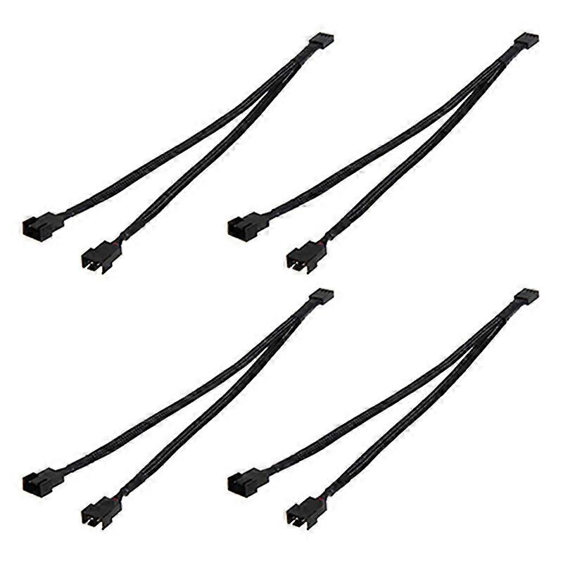 4 Pcs 4Pin PWM To Dual PWM Computer Case Fan Power Y-Splitter Adapter Cable JIKAIX