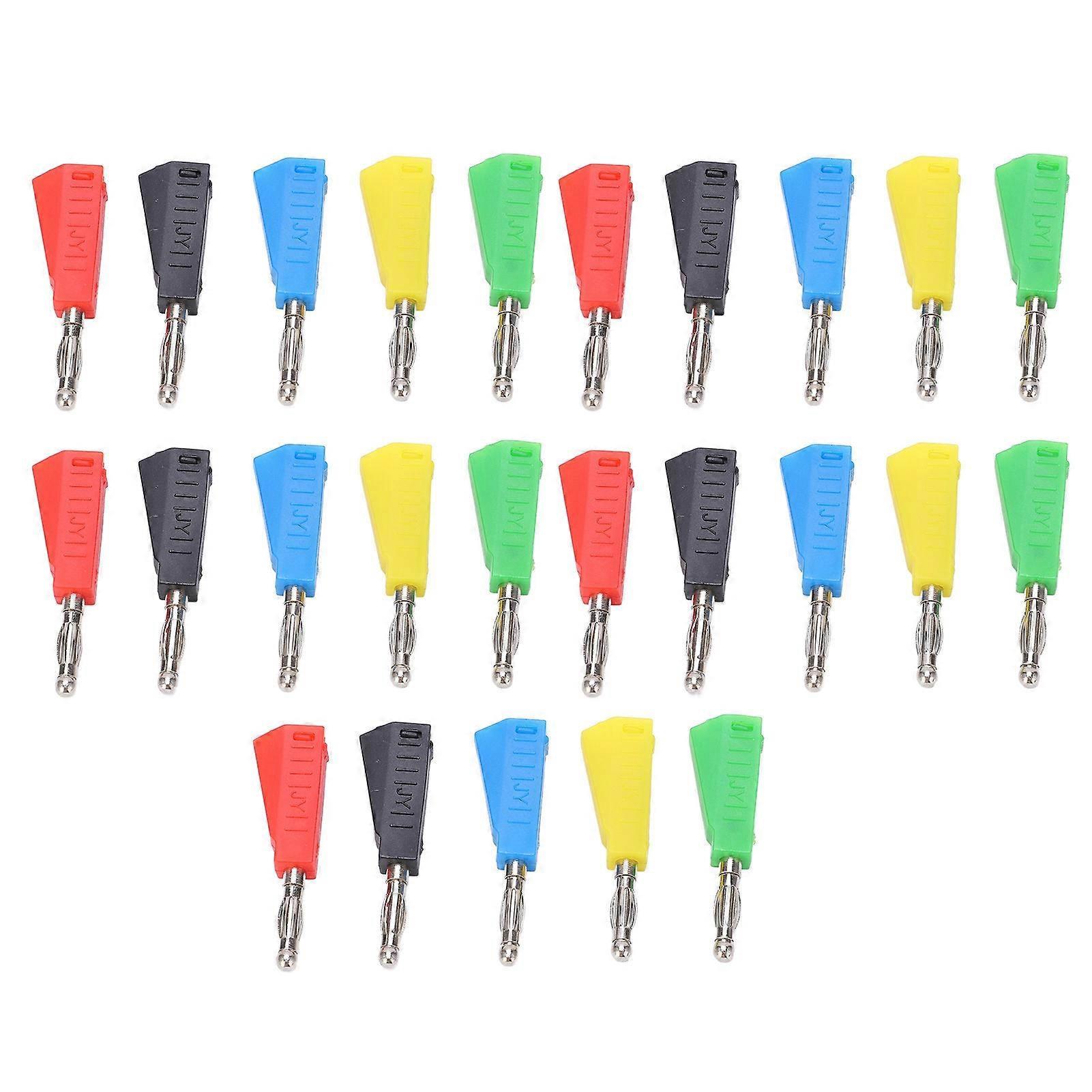 5pcs 4mm Banana Plugs, Stable Transmission, Good Conductivity, Corrosion Resistance, High Purity Copper Stackable Connectors