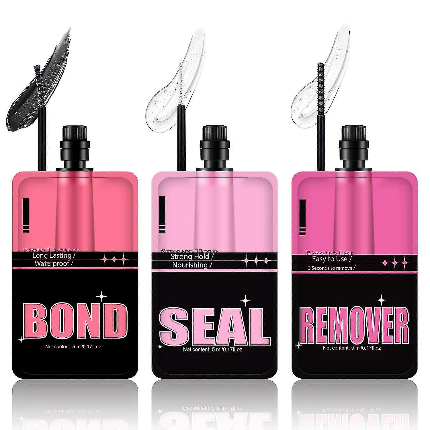 Lash Bond and Seal and Remover Kit, DIY Lashes Extension Kit, Individual Lashes Clusters Glue and Seal and Remover For Lash Extension