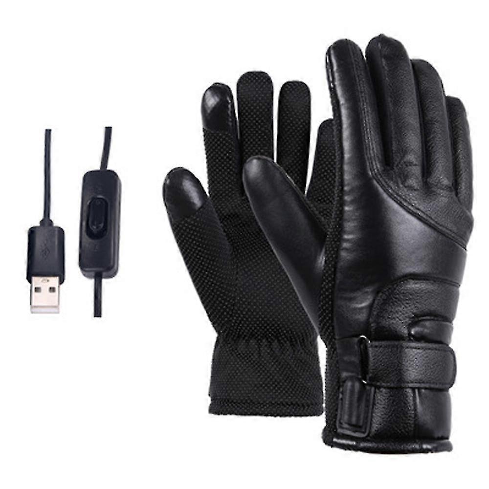 Motorcycle Electric Heated Gloves Touch Screen Winter Warm Waterproof Windproof
