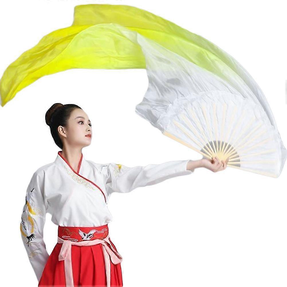 Gradient Satin Dance Fan 120/150/180cm Long Dance Fan Belly Dance Indian Dance Party Festival Performance Props