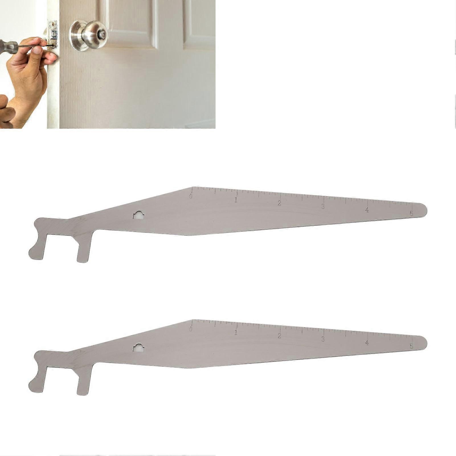 2Pcs Multi-Purpose Lever Tool Stainless Steel Durable Locksmith Tool Mini Portable Pry Bar Hand Tool for Firefighter/Police