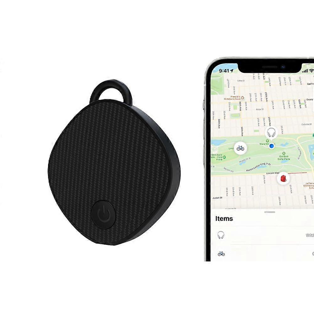 Unlimited Range GPS Tracker Item Locator Work with Findmy Bluetooh No 3rd App Needed - Black