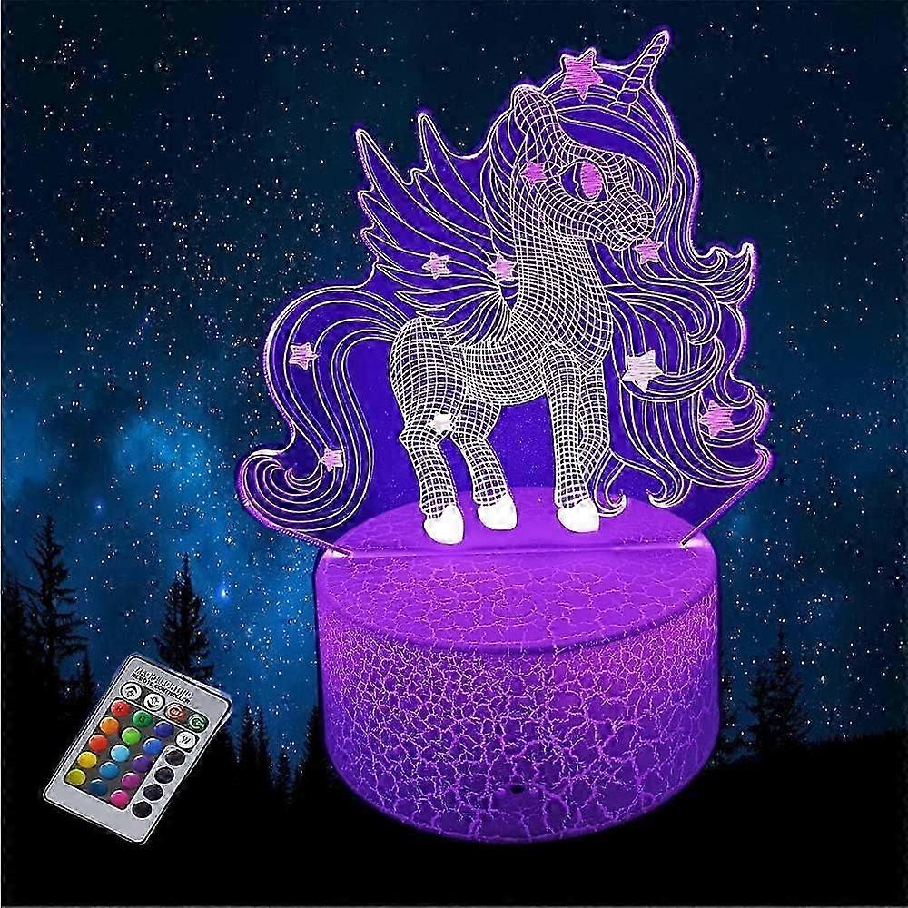 For Kids, 3d Illusion Lamp 16 Colors Changing Touch And Remote, And For Girls