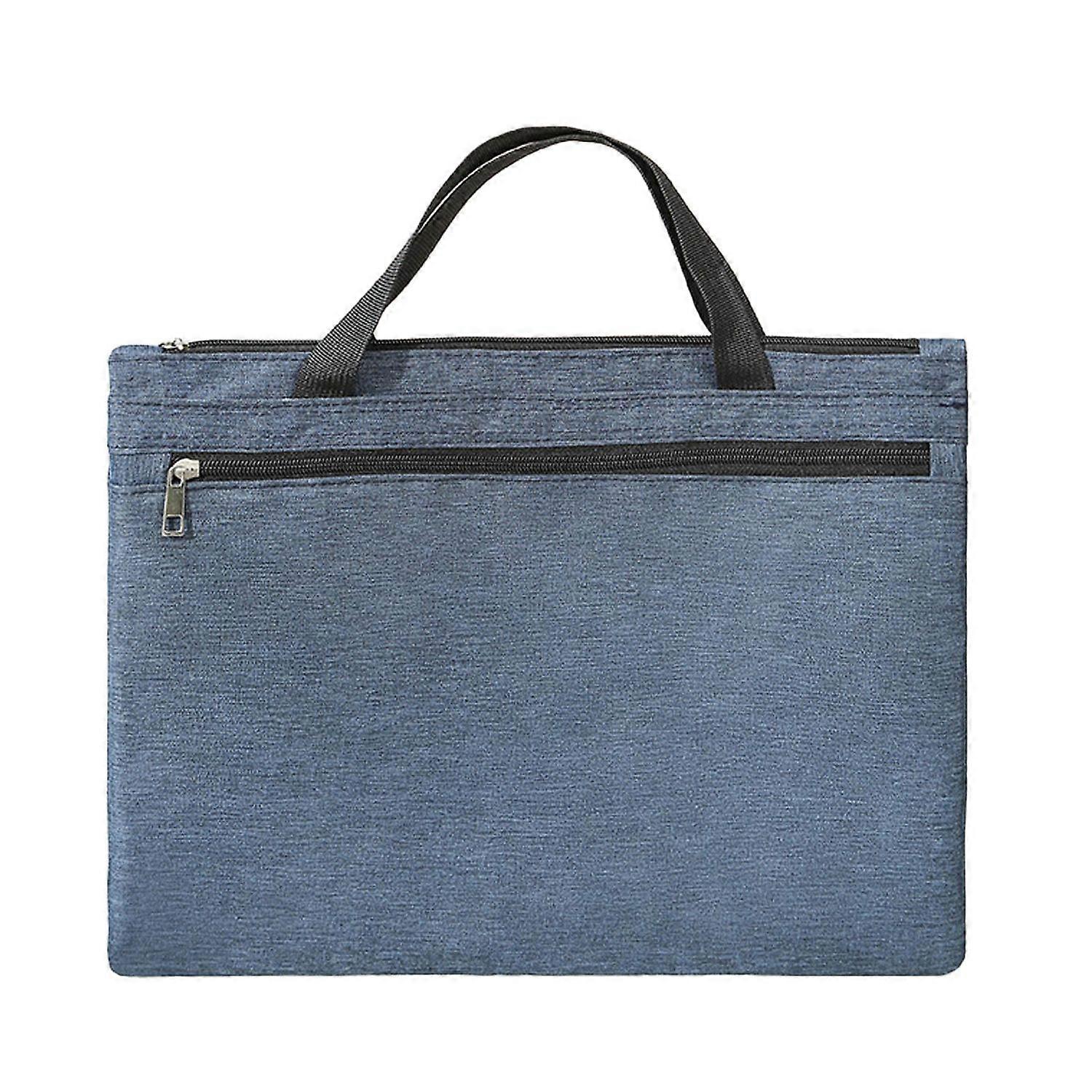 Zipper Briefcase Waterproof Large Capacity Portable Oxford Cloth Document Bag with Handle for Busine