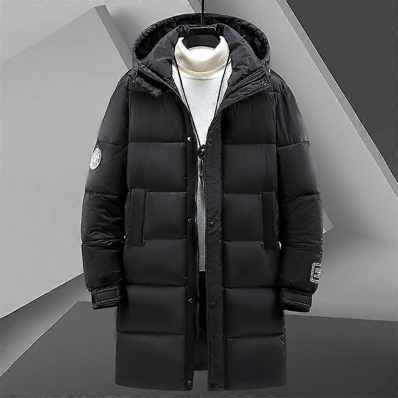 Plus Size Men's Cotton Coat Mid-length Loose Casual Fat Man Hooded Plus Fat Cotton Coat 4XL-10XL