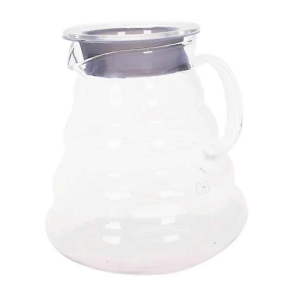 800ml Glass V60 Pour-Over Coffee Maker - Clear Drip Coffee Pot for Brewing