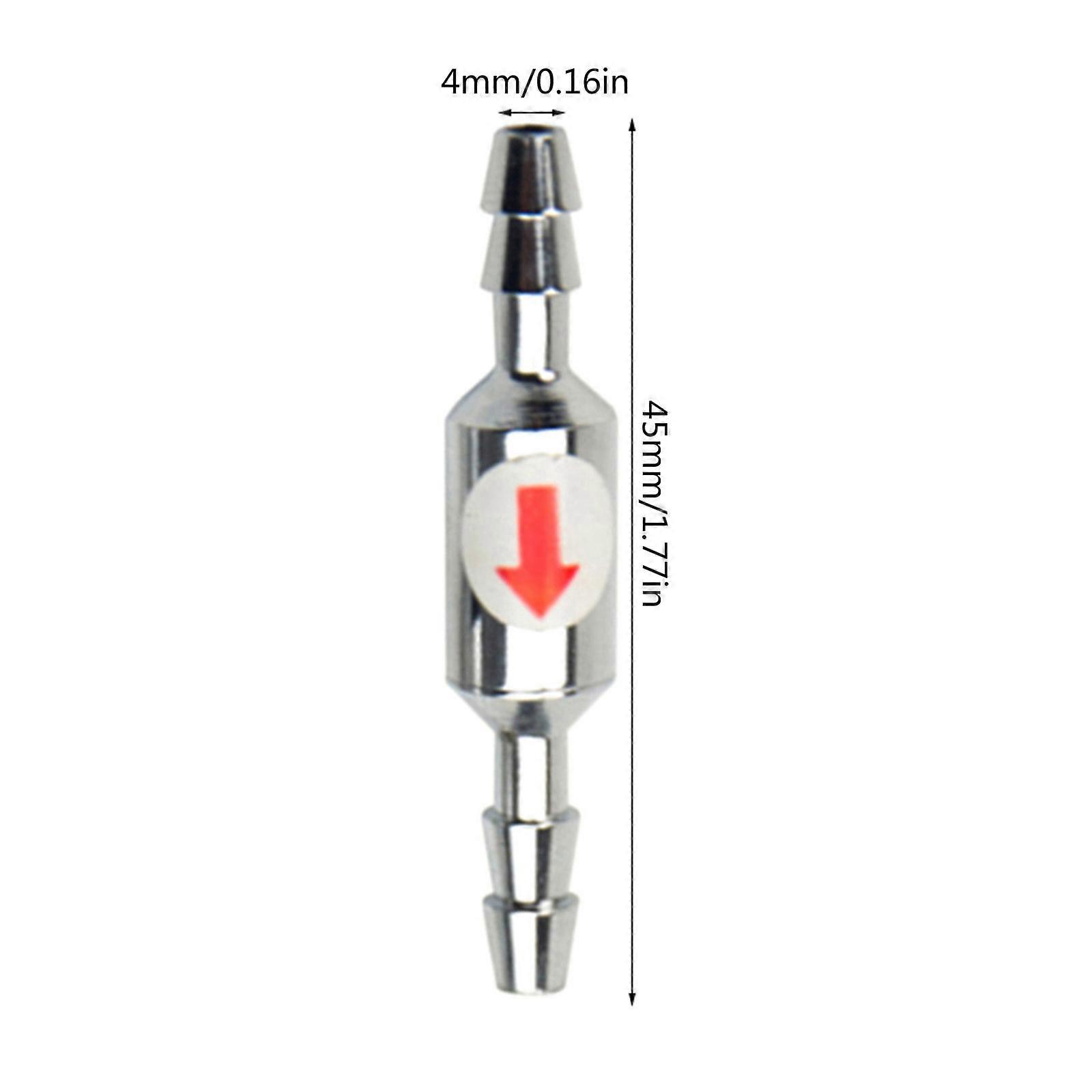 Check for Valve ONLY for Co2 for Tank Aquarium Co2 Line Tubing Regulator Diffuser for Planted Tanks High-Quality Stainle Silver