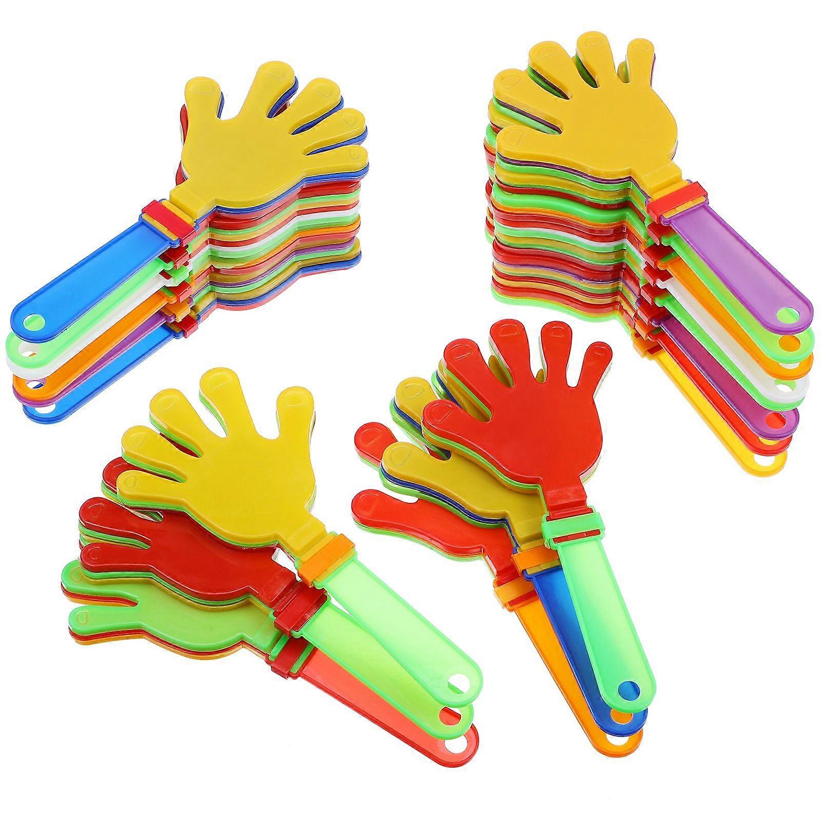 20pcs Plastic Hands Clap Creative Funny Cheer Prop for Party Consert Club (Mixture Colour)