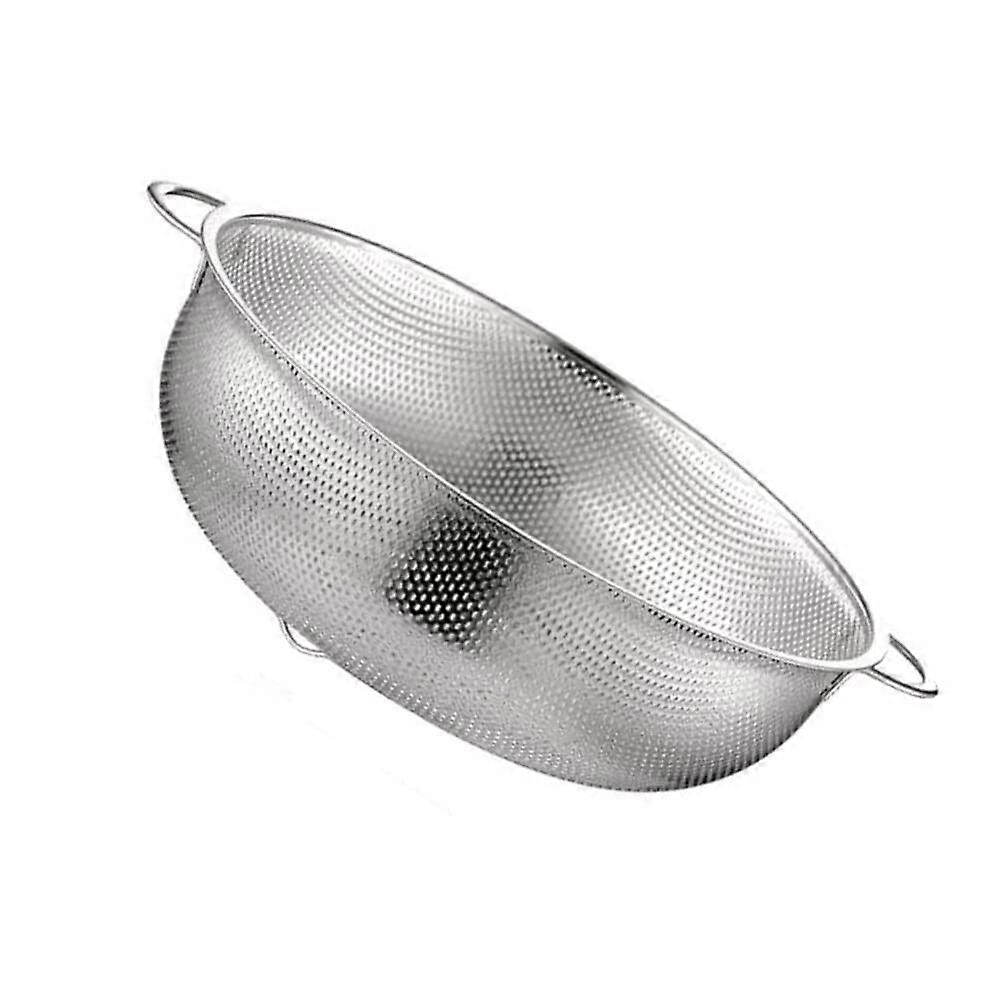 Stainless steel fine mesh sieve colander strainer with tile edge design for pasta rice sink drain