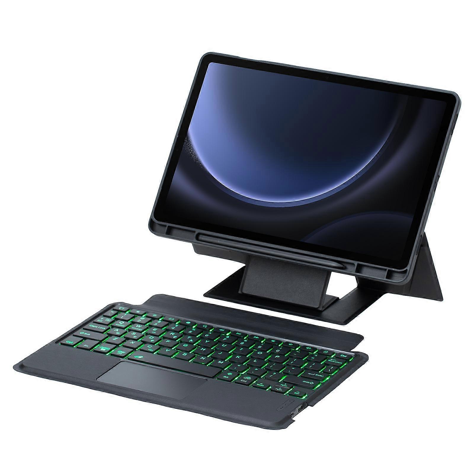 Holder Floating Detachable Backlight Keyboard Tablet Leather Case with Touchpad