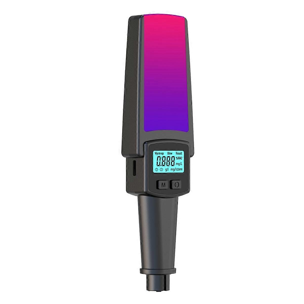 2 in 1 Handheld Breathalyzer Digital Breath Alcohol Tester with Safety Hammer Window Breake Blowing