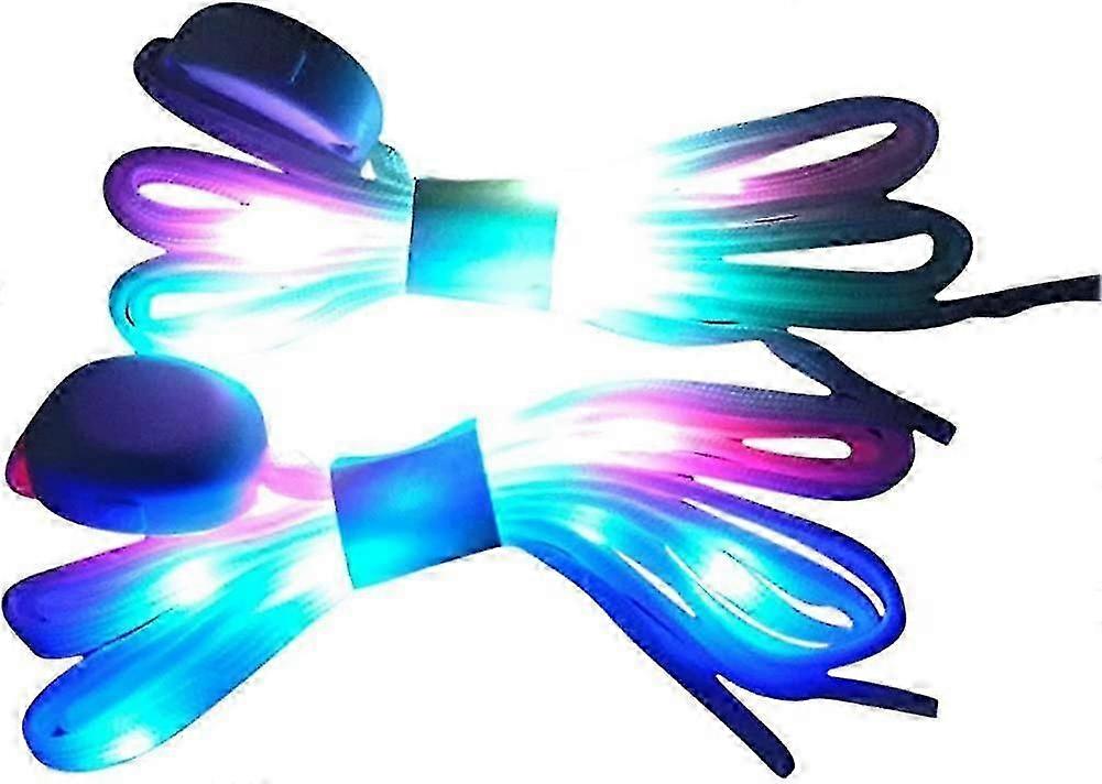 10 Pairs Of Led White Shoelaces Light Up Shoelaces 3 Modes 7 Colors Flashing Shoelaces, 120cm Long