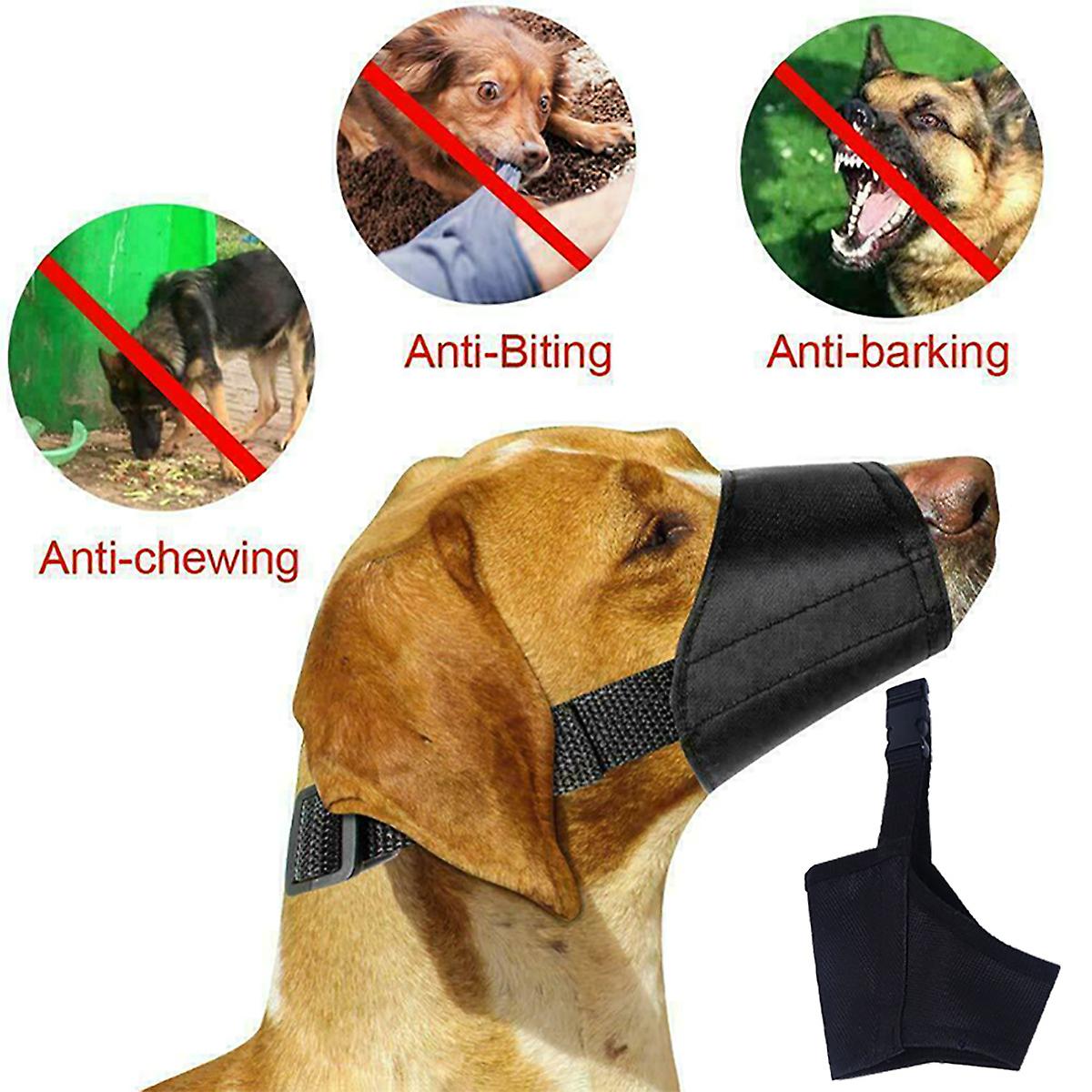 Pet Dog Safety Muzzle Adjustable Anti Biting Barking Chewing Muzzle 4 Sizes