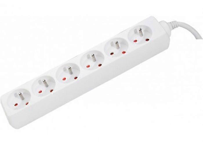 CONECTICPLUS 6-Socket stekkerdoos zonder schakelaar 80cm Wit
