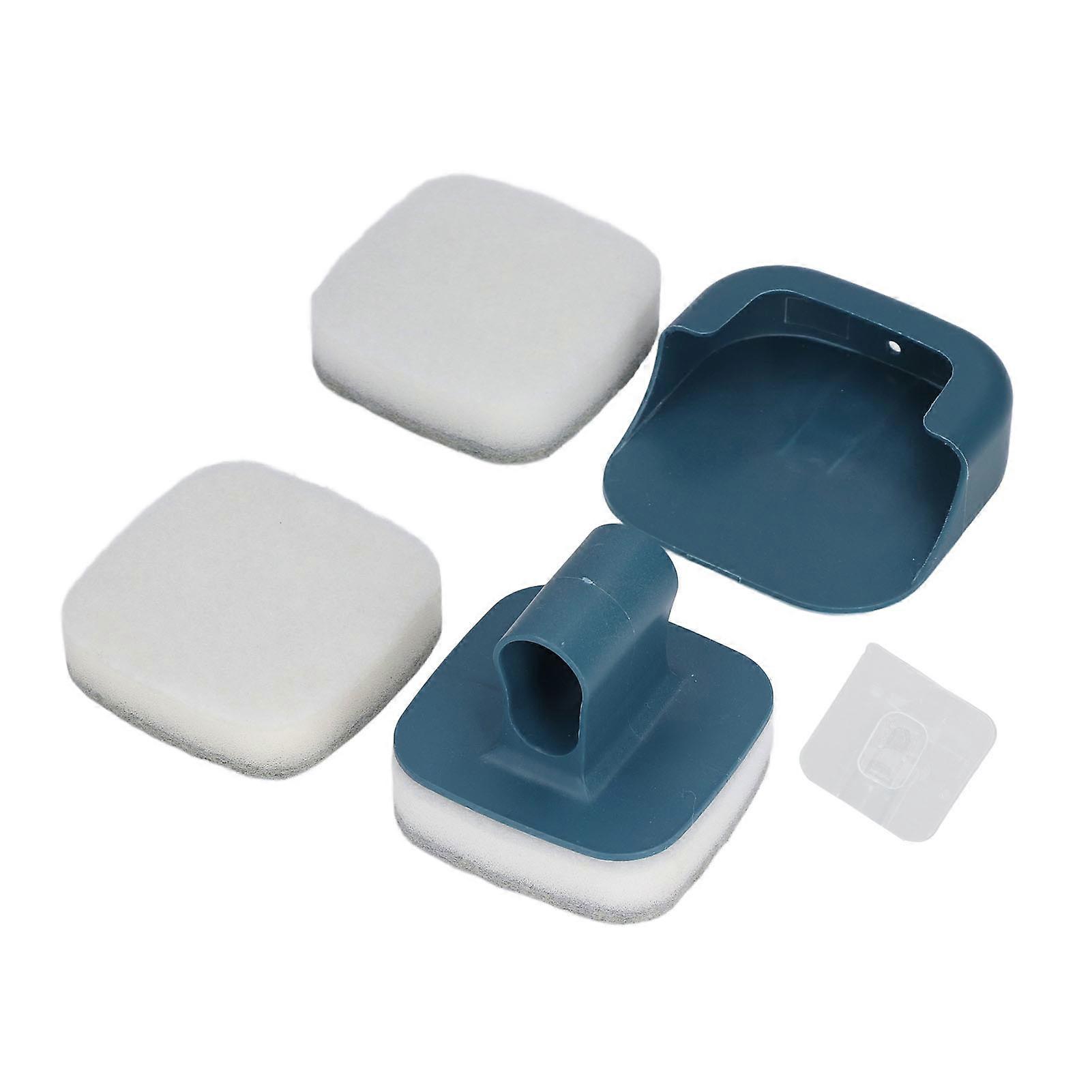 Dish Sponge Wall Mounted Holder with Replaceable Cleaning Sponge and Ergonomic Handle for Kitchen Use