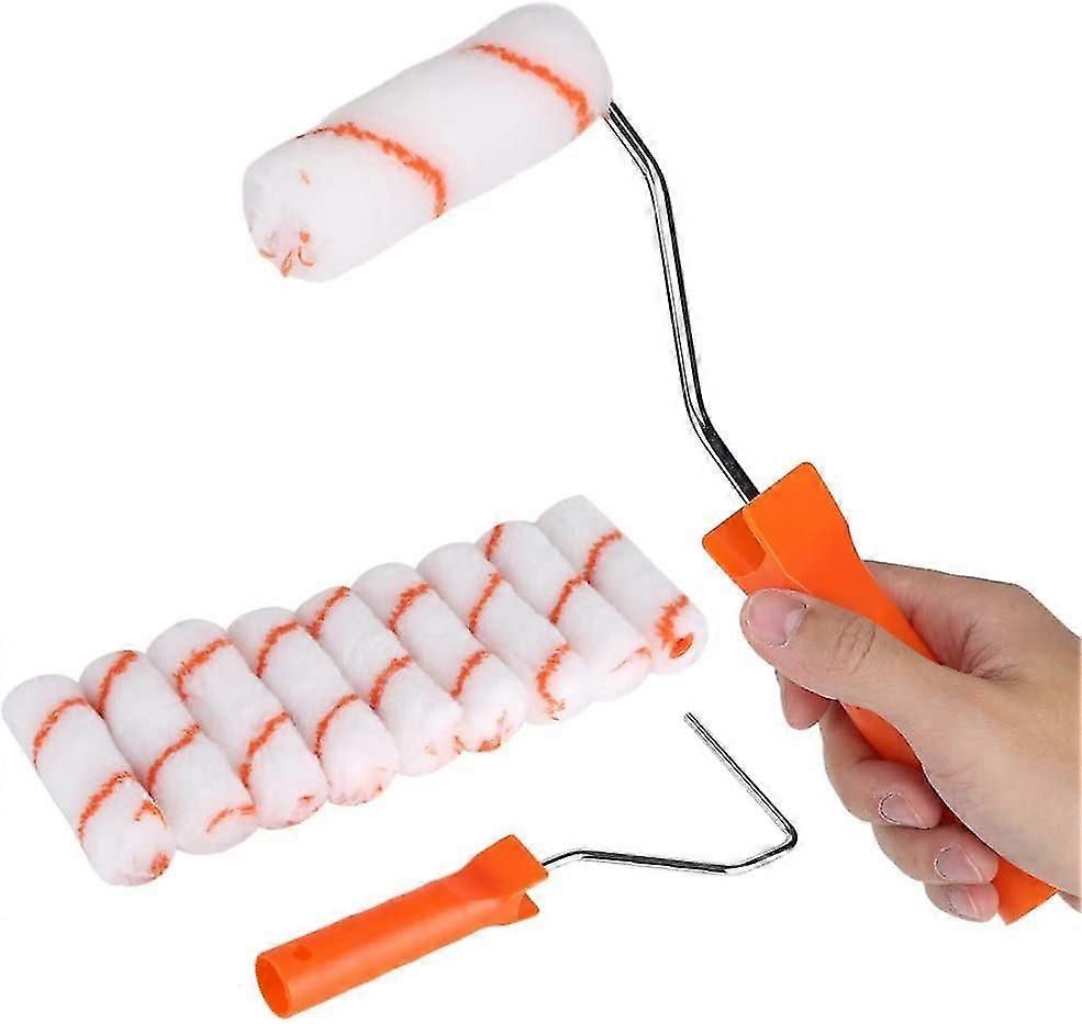 Farbroller-Tablett-Set – 10 Stück, 4 Zoll, Mini-Roller, Farbpinsel, Schaumstoff-Farbroller
