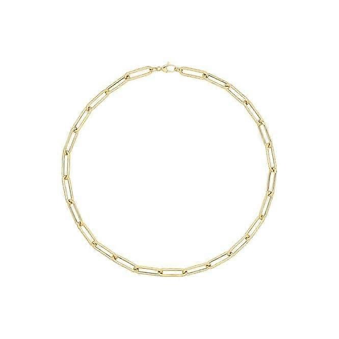 9ct Yellow Gold Ladies Paperclip Necklet NK419