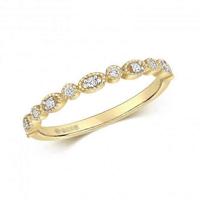 Diamond Jewellery 9ct Yellow Gold Ring with Millgrain Detailing RD825