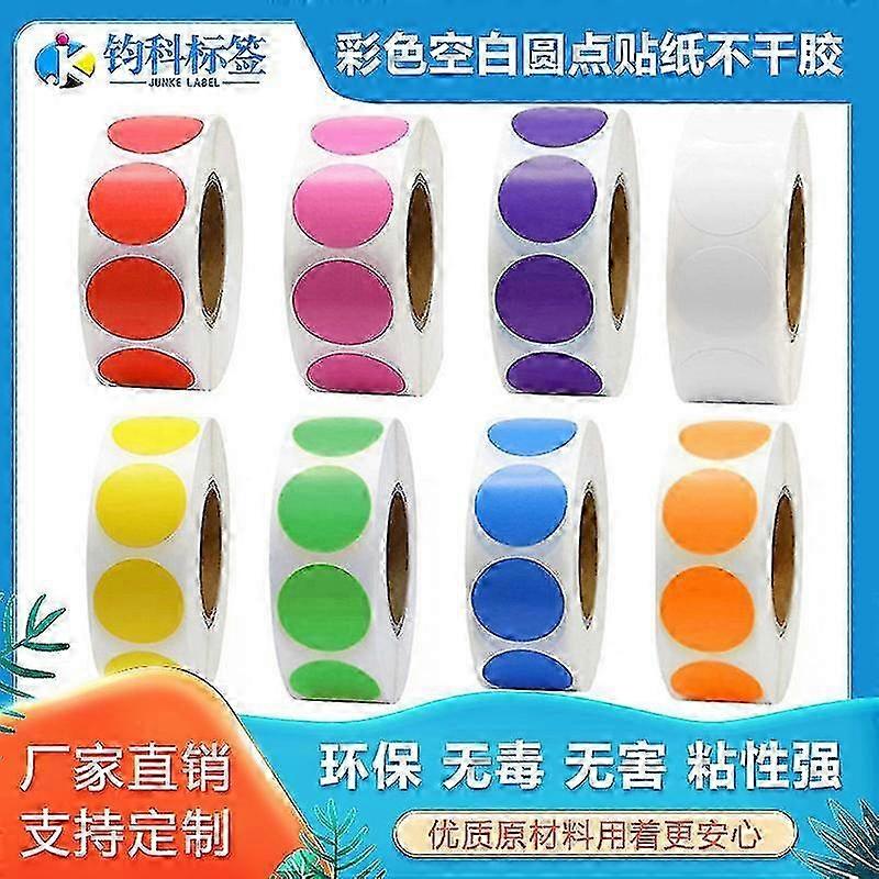 10 Rolls of Portable Colored Round Dot Stickers for Color Coding