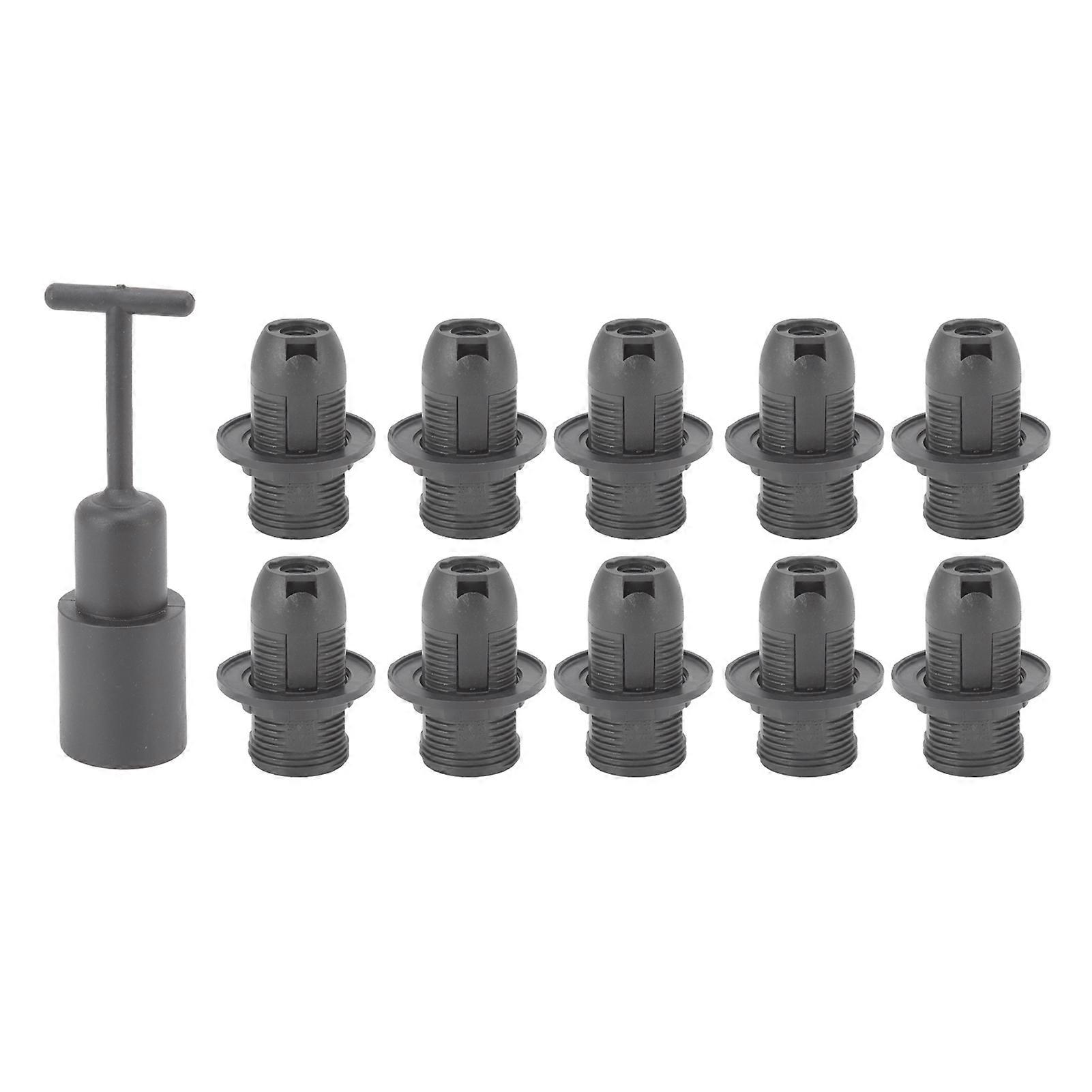 10PCS E14 Lamp Holder ABS with Sleeve High Temperature Resistant Light Socket Base for Home