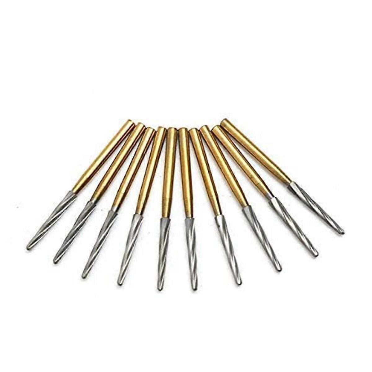 10Pcs High Speed Burs Tungsten Steel Carbide Bur Polishing Drill Bit,