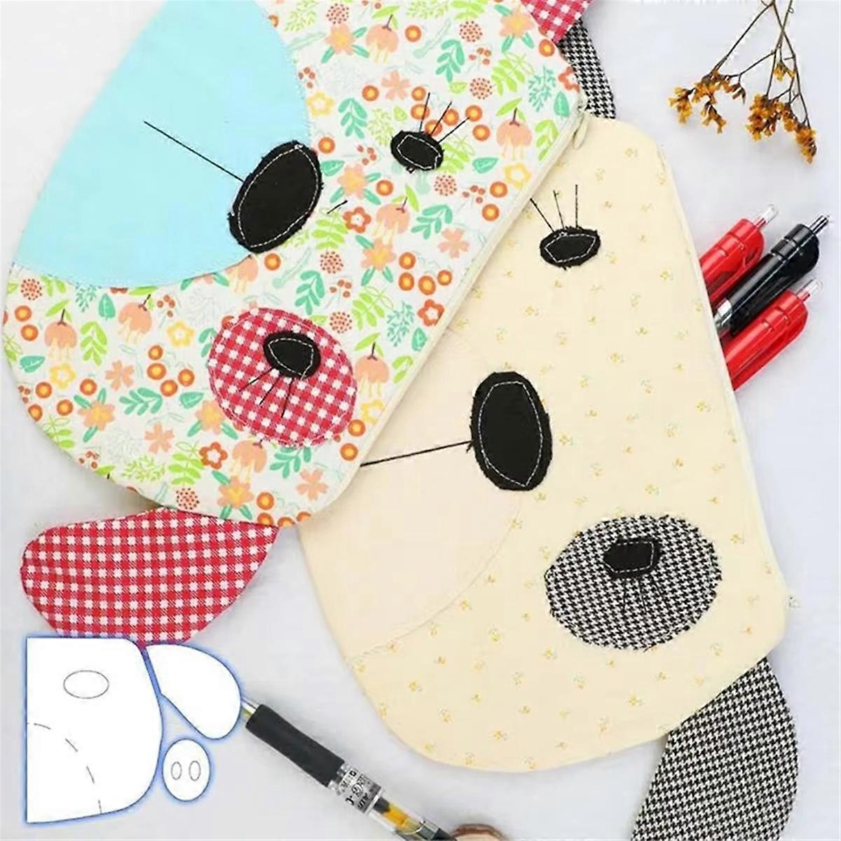 Wallet Templates for Sewing Fabric Acrylic Dog Zippered Pouch Making Template Art Craft Reusable Ste