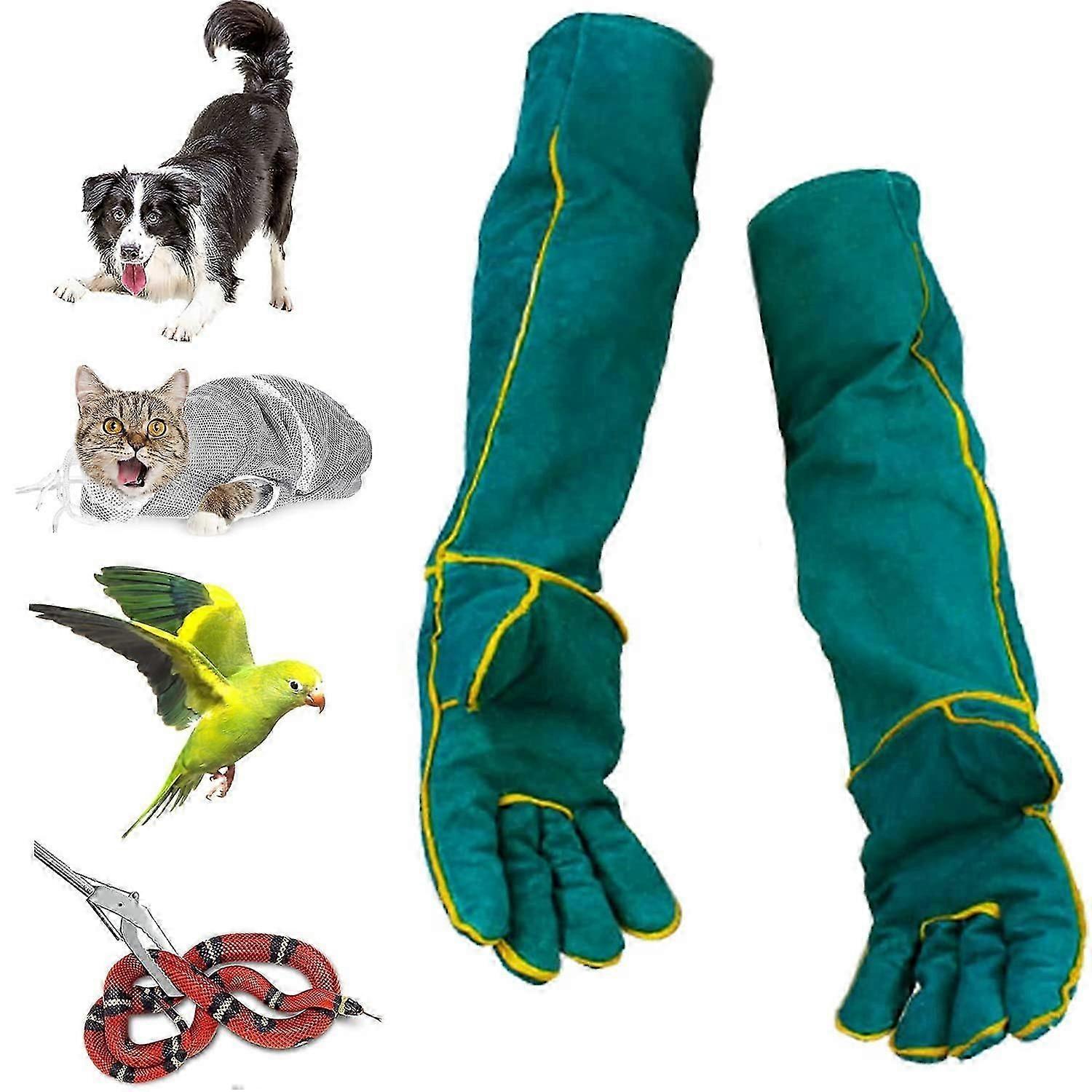 60 cm/24 Isırmaya Dayanıklı Hayvan Bakımı, Bahçecilik ve Köpek Eğitimi için Eldivenler