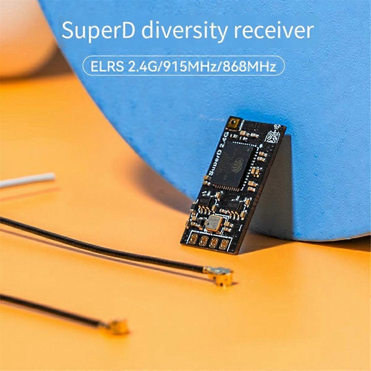 SuperD ELRS 868MHz Diversity Receiver ExprssLRS RX 2T Antennas