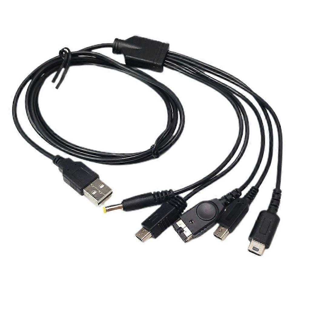 1.2m 5 in 1 USB Charger Cable Fast Charging Cord for GBA SP/3DS/for NDSL/WiiU/fo
