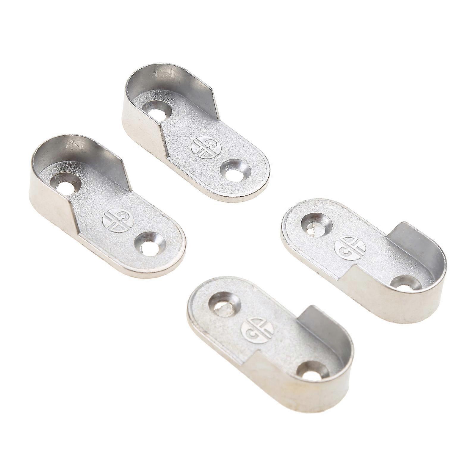 4x Wardrobe Pole-Fittings Wardrobe Rail Rod-Bracket-Clothes Rail Wall Bracket-Wardrobe Pole Bracket-Rail Bracket-Support