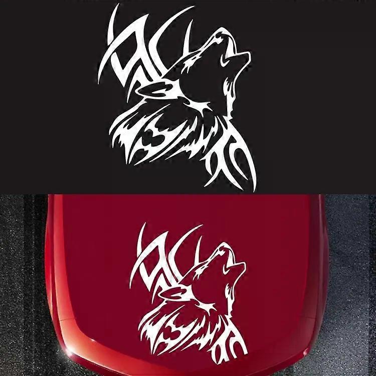 Wolf Tribe Pattern Car Sticker-D-967 White Decorative Decal White