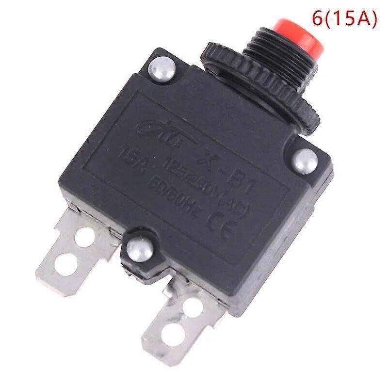120VAC / 250VAC Thermal Switch Circuit Breaker Overload Protector 5A 6A 8A 10A 15A 20A Overload Switch Protector Fuse