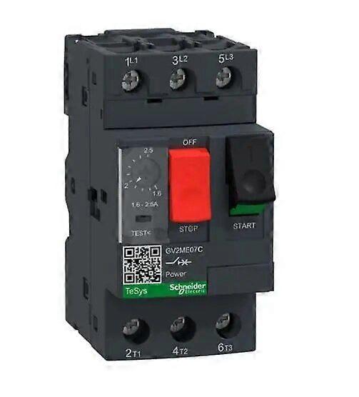 GV2M07 GV2ME07C GV2-ME07C GV2ME07  GV2-ME07 Motor circuit breaker, TeSys GV2, 3P, 1.6-2.5 A, thermal magnetic, screw clamp termi