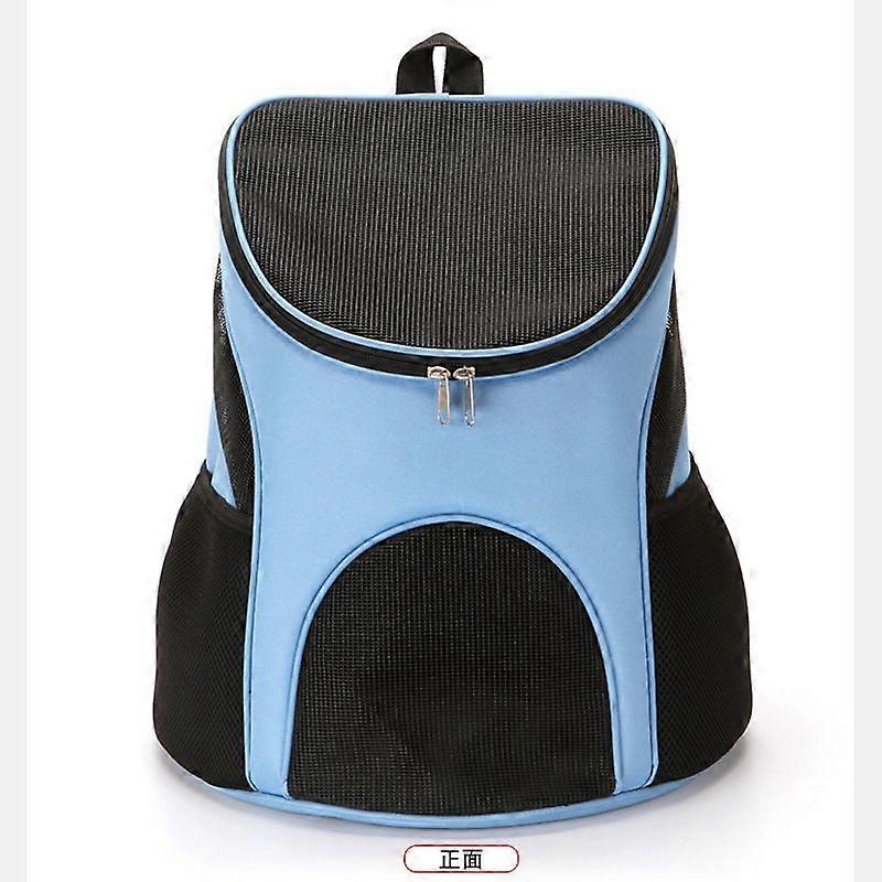 Pet Portable Backpack (Light Blue-S) Breathable Lightweight Folda