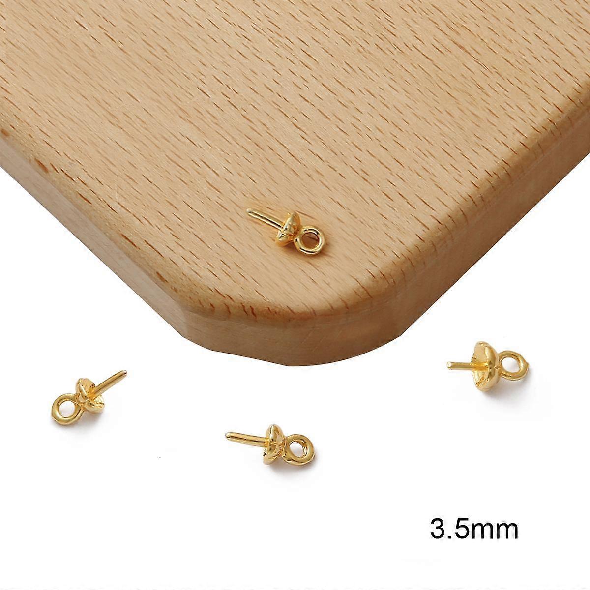 10Pcs Copper Small Eye Screw Hooks Clasps Eye Pin Eyelet Hooks Fit Drilled Beads DIY Jewelry Making