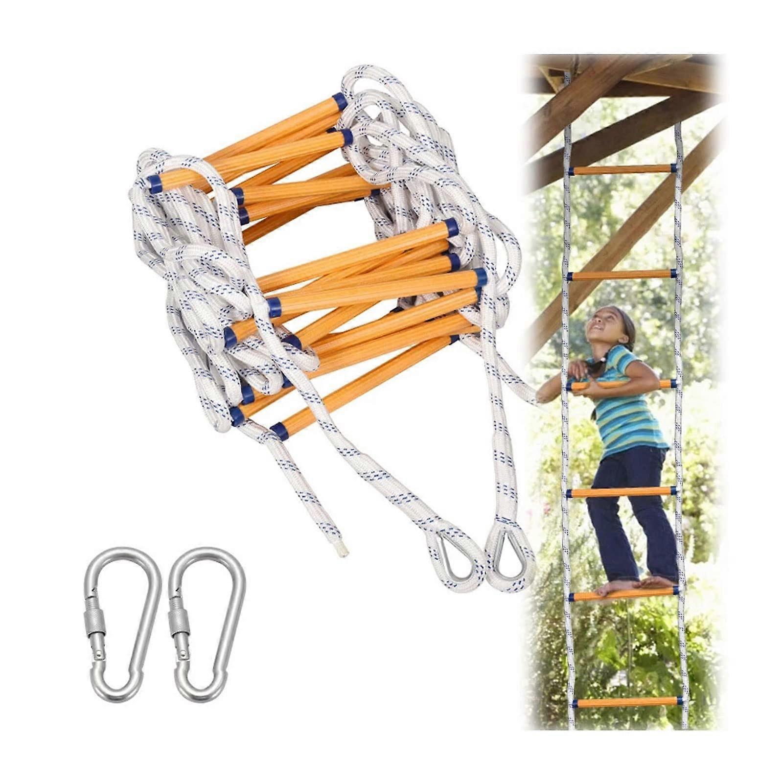 Rope ladder escape ladder safety ladder with hook window balcony climbing engineering ladder soft and fast unfoldable reusable / 3M