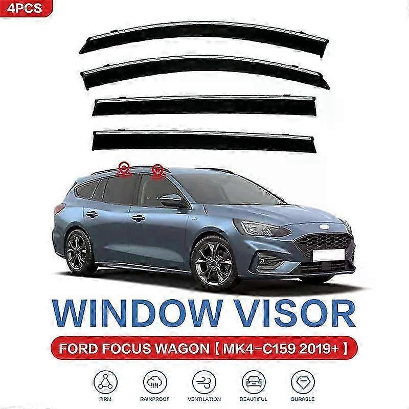 Applies To For Ford Focus Wagon Mk4 C159 2021-2022 Window Visor Vent Shades Ventvisor Wind Deflectors Visors Guard Visor