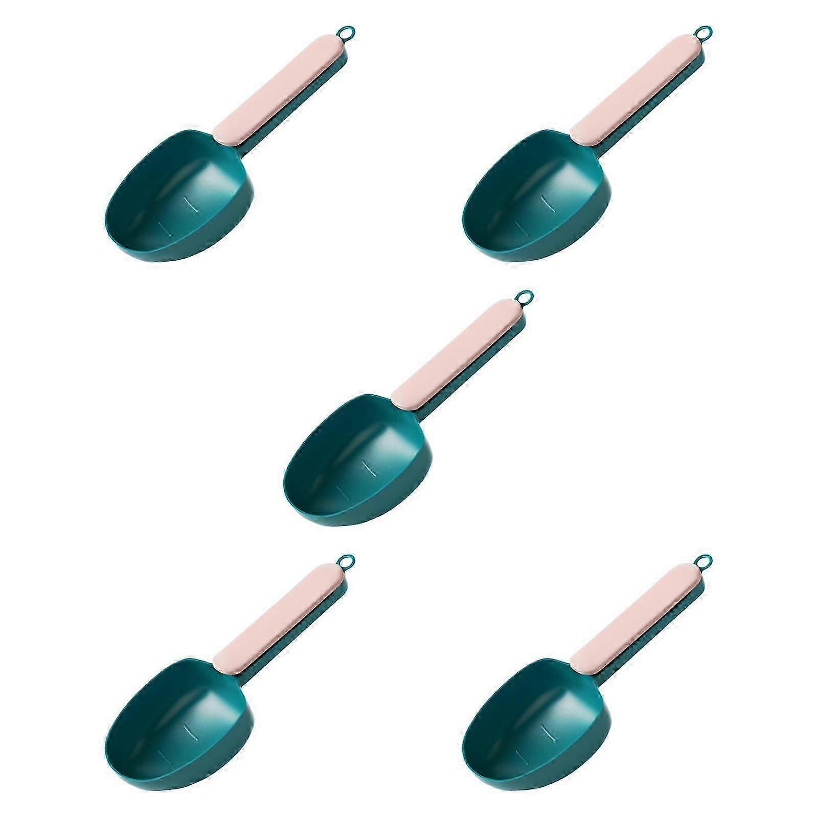 5Pcs Multi-Purpose Measuring Scoops for Pet Food, Rice, Laundry, Flour & Kitchen Serving Tools