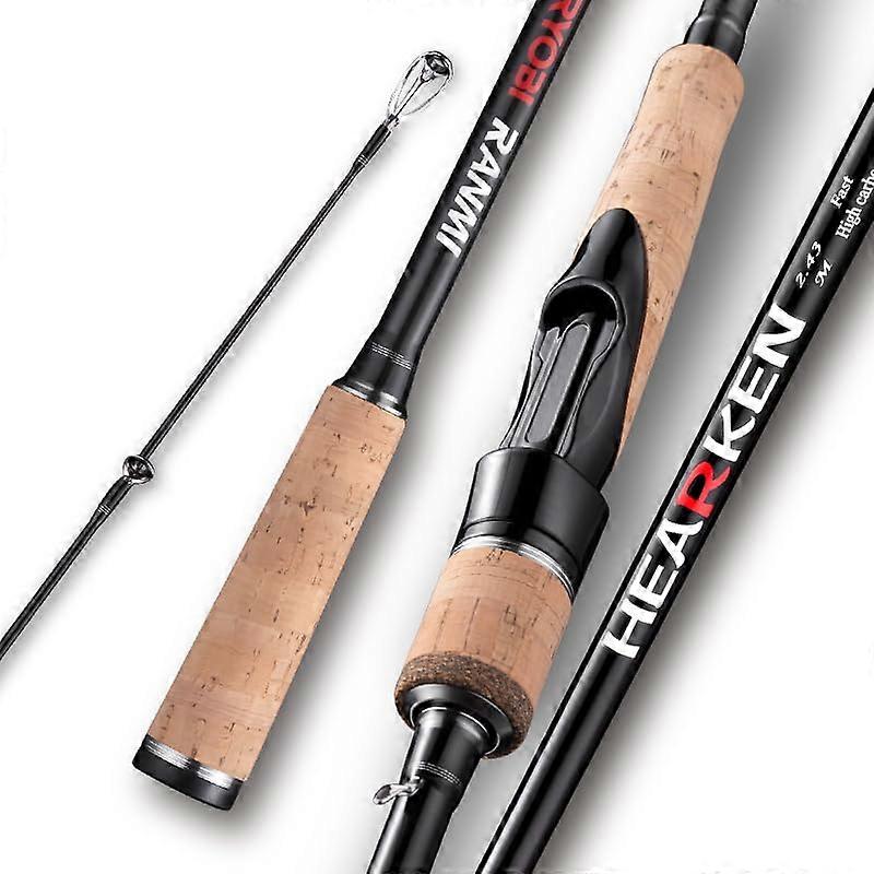 HEARKEN Bass Fishing Rod 6'6'/7'/8'/10'Spinning Casting Fast Action 2 Pieces