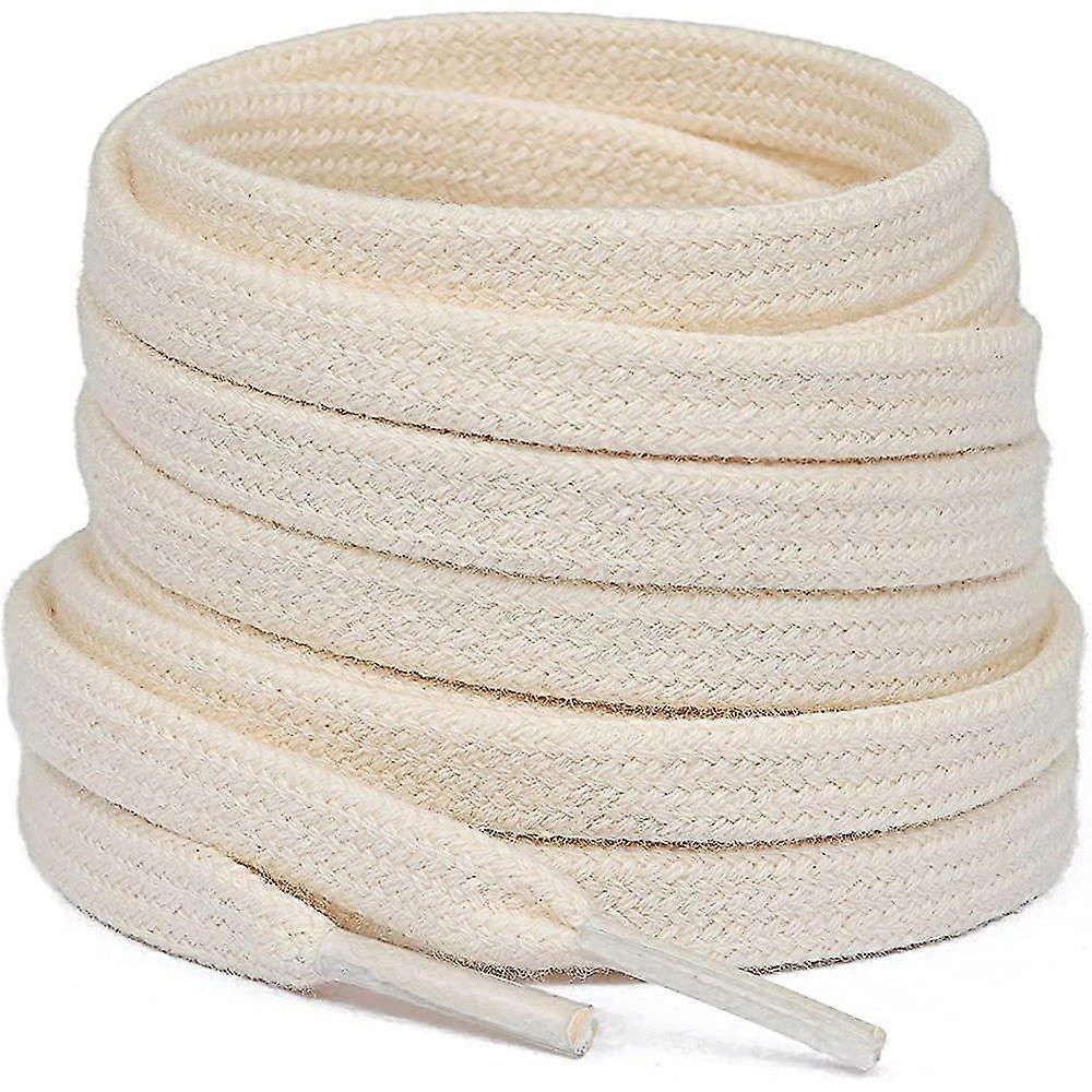 HJyang 2 أزواج من أربطة الحذاء المسطحة من القطن 8 مم أربطة حذاء مقاومة للتمزق YEE